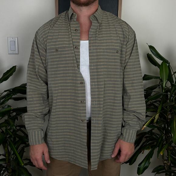 LL Bean Vintage Striped Boxy Button Up - Picture 1 of 5
